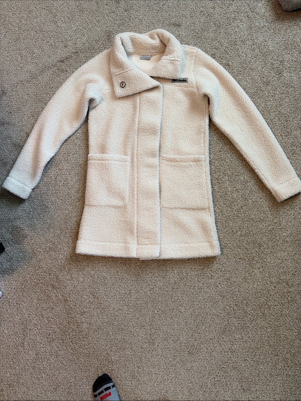 Columbia Cream Sherpa Trench Coat